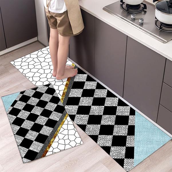 

Напольный коврик Кухонный ковер Простой Коврик для входа в ванную Комнатный длинный коврик для ног Дверной коврик 40 * 60Cm