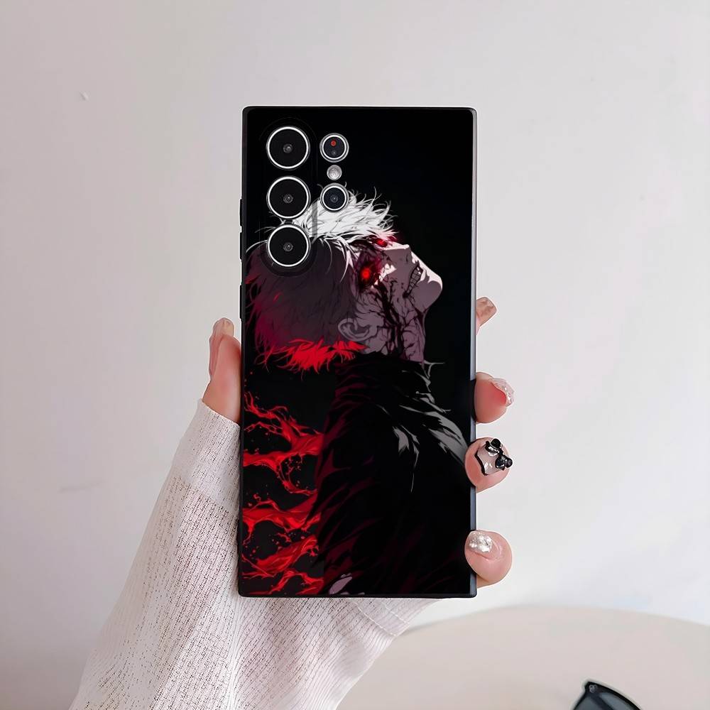 Anime T-Tokyo G-Ghoul Kaneki Phone Case For Samsung Galaxy S25 S24 S22 S23 Ultra S21 S20 Plus Frosted Non-Slip Full Soft Cover