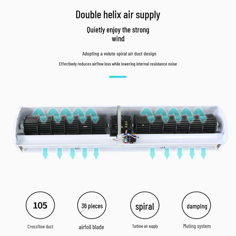 Silent Commercial Air Curtain for Doors - 0.9/1.2/1.5/1.8/2 Meter