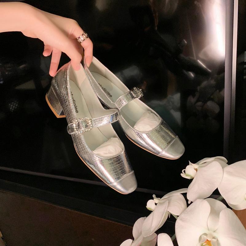 Huizhou women's shoes Mary Jane shoes women's spring and autumn new small leather shoes with thick heels