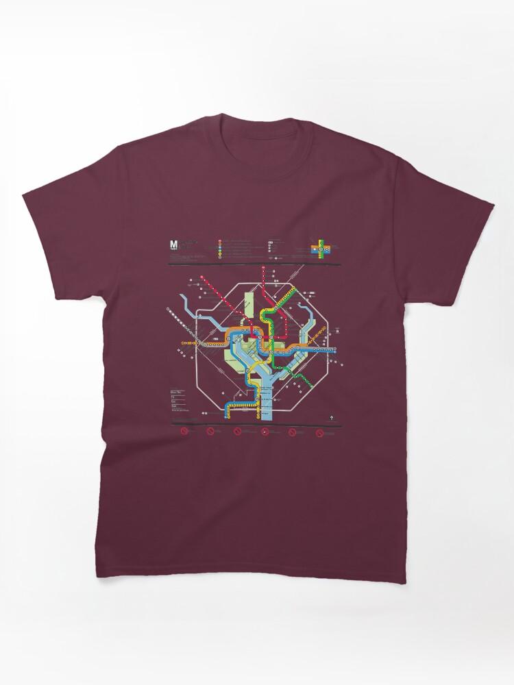 Metro Washington DC Metro Map Silver Line Classic T-Shirt