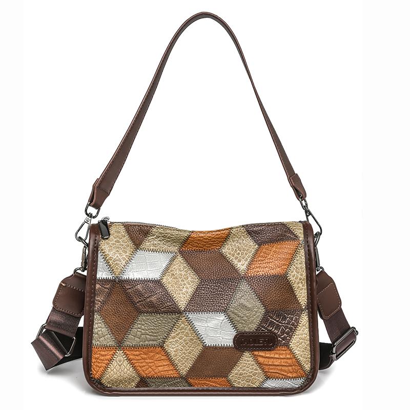 

Высококачественная сумка через плечо из искусственной кожи, вместительные сумки через плечо, новые дизайнерские сумки-мессенджеры, повседневные сумки-тоут коричневый