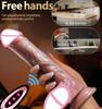 Großer Dildo-Vibrator, wiederaufladbarer Penis, künstlicher Teleskop-Schwing-Heizungs-Fernbedienungs-Vibrator für Frauen, Silikon-Dildos