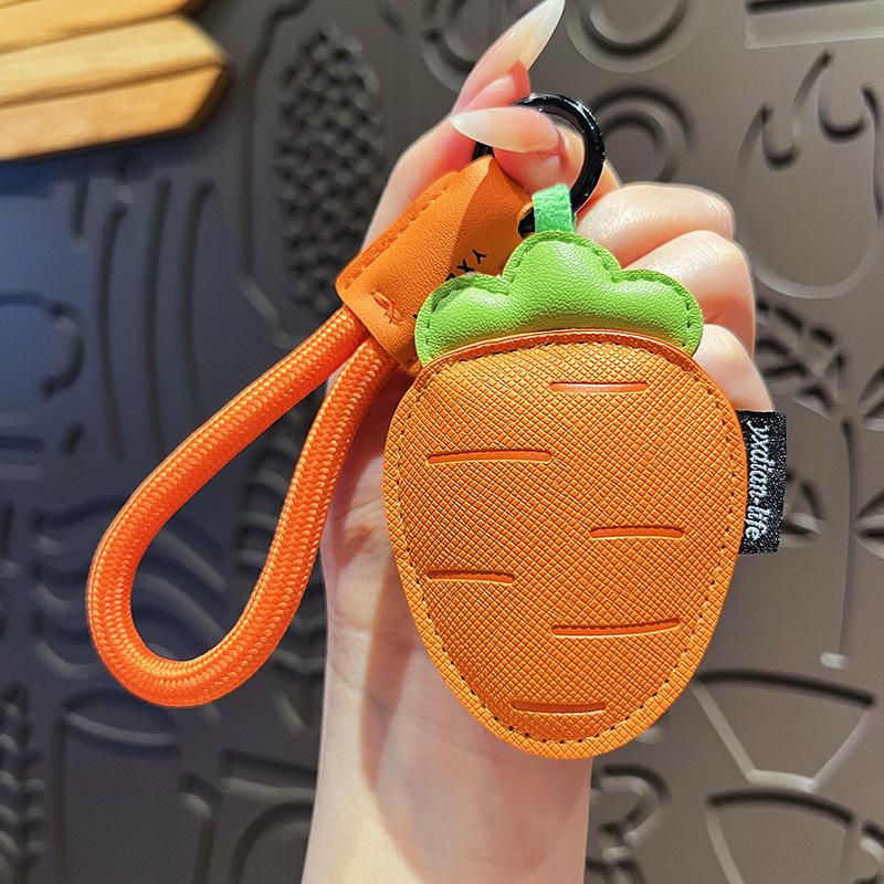 Creative Leather Fruit Cartoon Eggplant, chili, carrot Doll Exquisite Gifts Bags Hanging Accessories Bag Charm