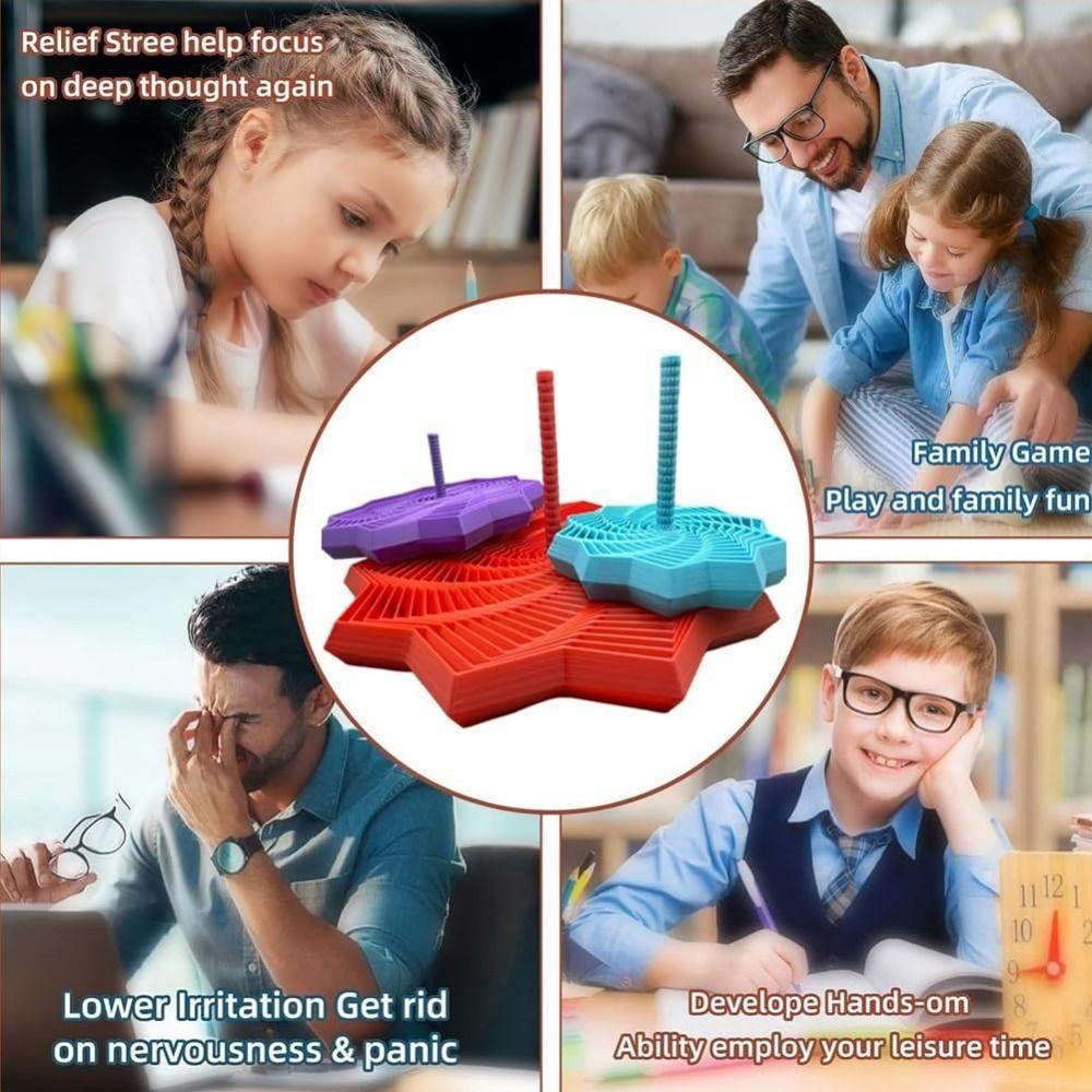 PLA Fractal Fidget Hexagon 3D Printed Fidget Toy Desktop Decompression Toys  for Office&School