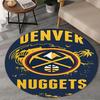 Nuggets Logo Art Round Rug for Livingroom,Bedroom, Palyroom, Chair Rug, Area Rug, Circle Carpet, Large Size Fan Christmas Gift