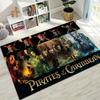 Captain Jack Pirates of The Caribbea Johnny Depp Carpet Rug for Bedroom Living Room Sofa Home Doormat Decor,Non-slip Floor Mat