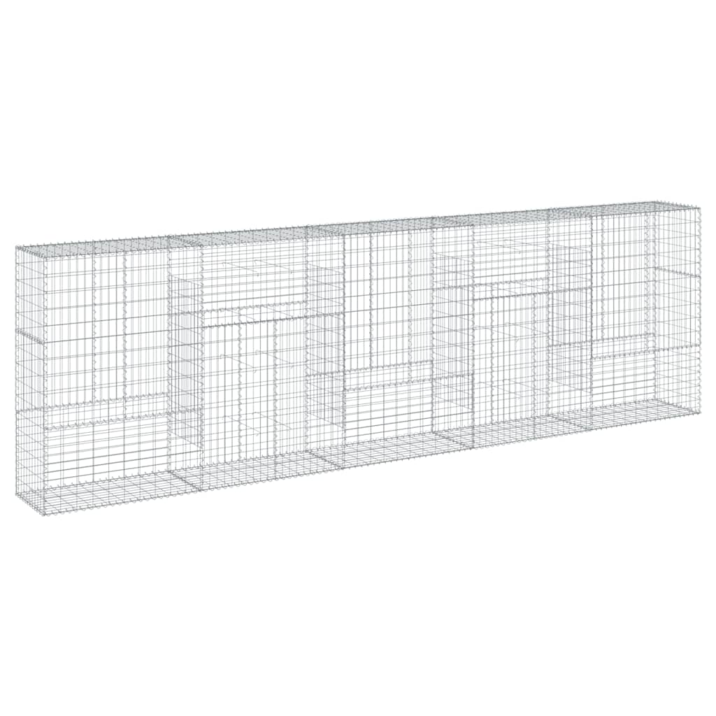 Gabion with Lid 500 X 50 X 150 Cm Galvanized Steel