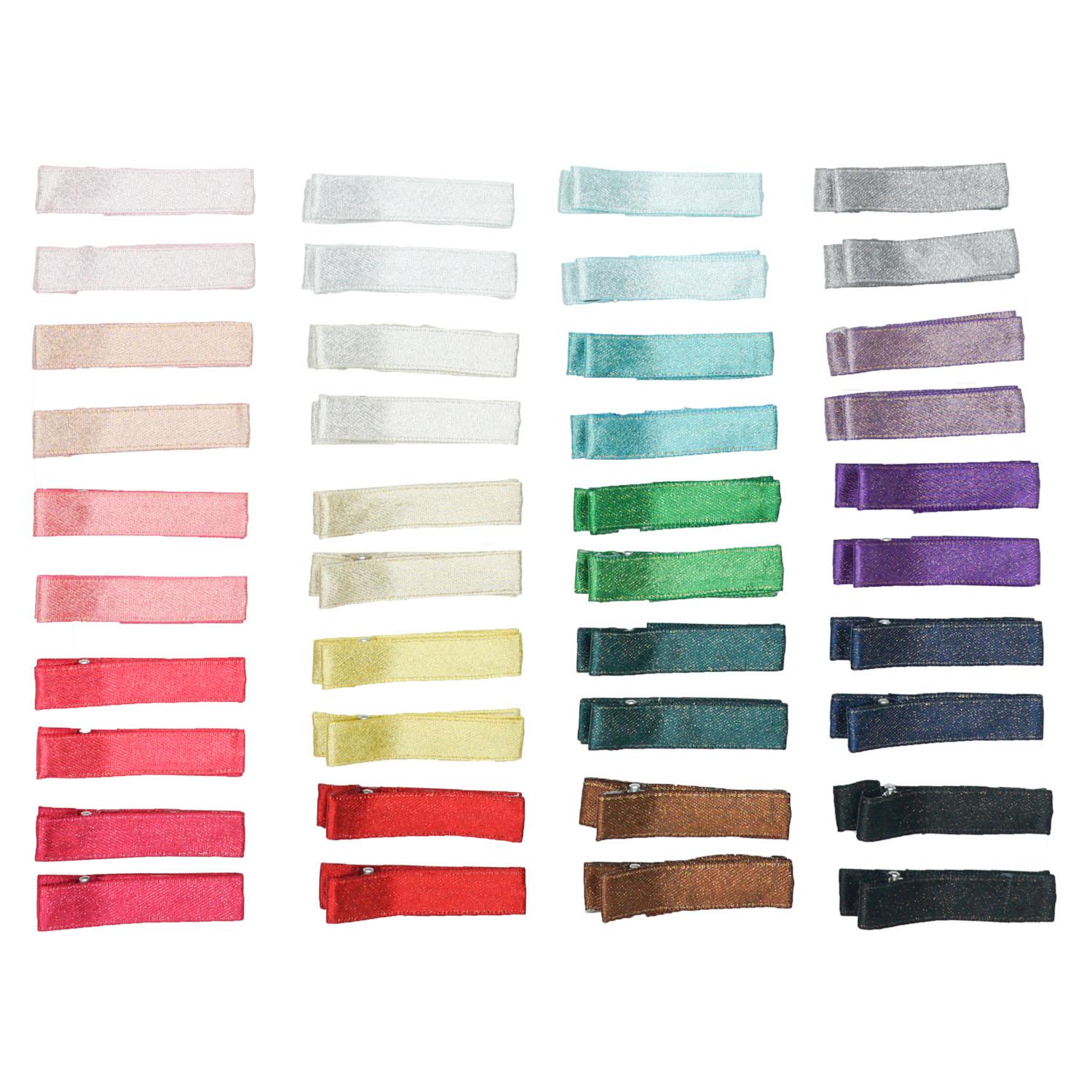 

40 шт. 1,8 Полностью обшитые DIY Зажимы-аллигаторы для волос Заколки для тонких волос Младенцы Маленькие девочки Малыши Дети По парам