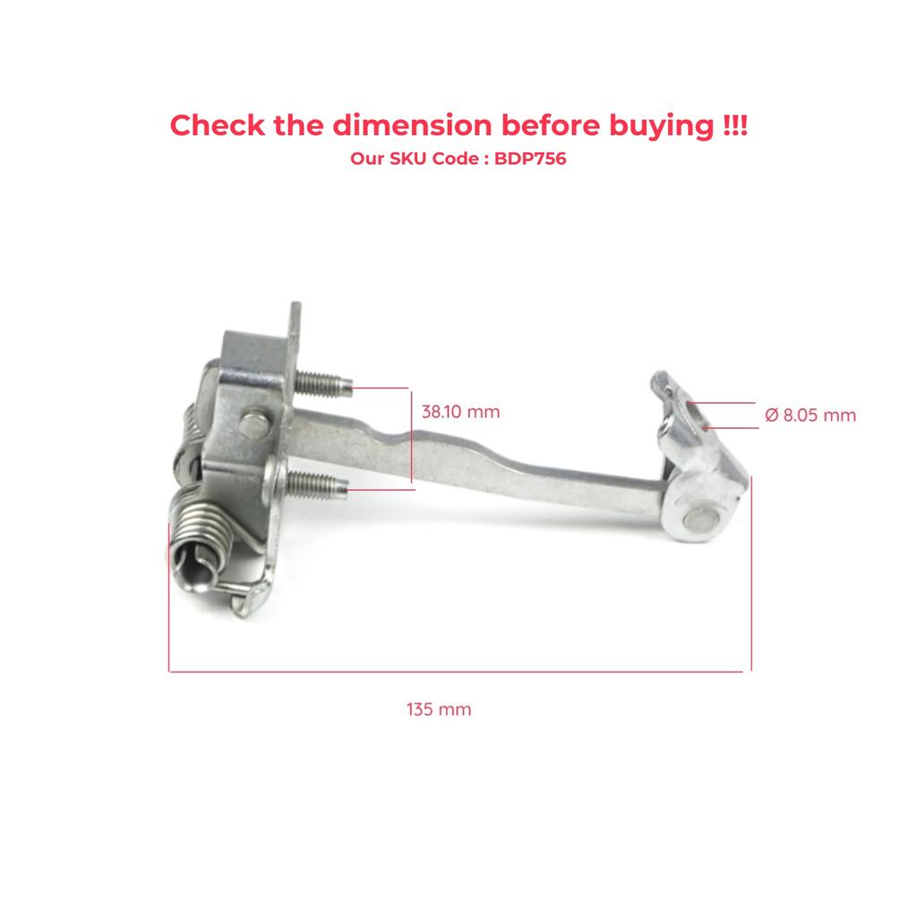 BDP756 Front Left or Right Door Catch Hinge Brake Stop Check Strap Limiter for Renault Dacia Sandero Logan Duster MK2 804302559R