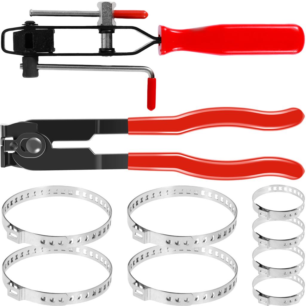 2Pcs CV Joint Boot Clamp Pliers Stainless Steel Car Banding Tools with Cutter CV Clamp Tool Drive Shaft CV Boot Clamp For Cars