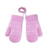 Hanging Neck Rope Children Knitted Mittens Thickened Warm Winter Warm Gloves  Winter Season