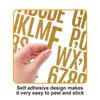 5 Sheets Sparkling Glitter Letter Stickers 2/1.5 Inch Shiny Silver Letter Number Sticker  Scrapbook