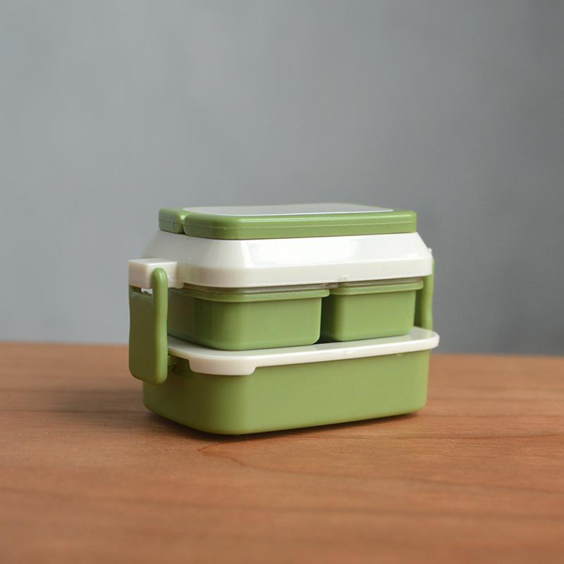 1/12 Dollhouse Simulation Hand-Held Lunch Box Picnic Box Model Doll Home Mini Kitchen Tableware Decoration Pretend Play Toys