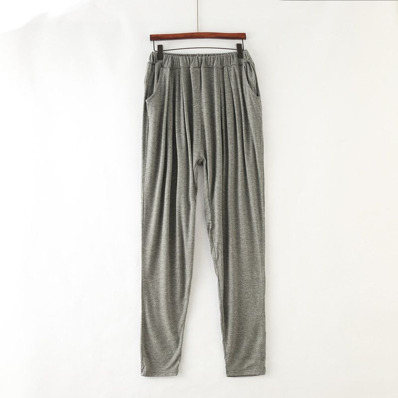 

Modal Casual Pants Women Spring/Summer Loose Plus size Slimming Versatile Sports Pants Long Pants High Waist Skinny Harem Pants Dark gray XXL 72.50 kg-90.00 kg