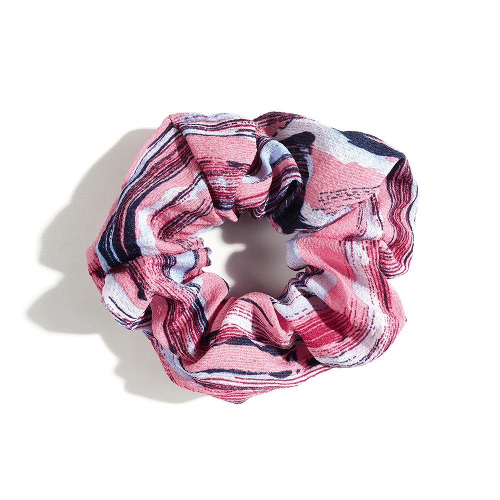 Leopard Print Hair Band Bohemian Large Intestine Band Small Fresh Commuter Rubber Band Flower Print Head Band Head Rope