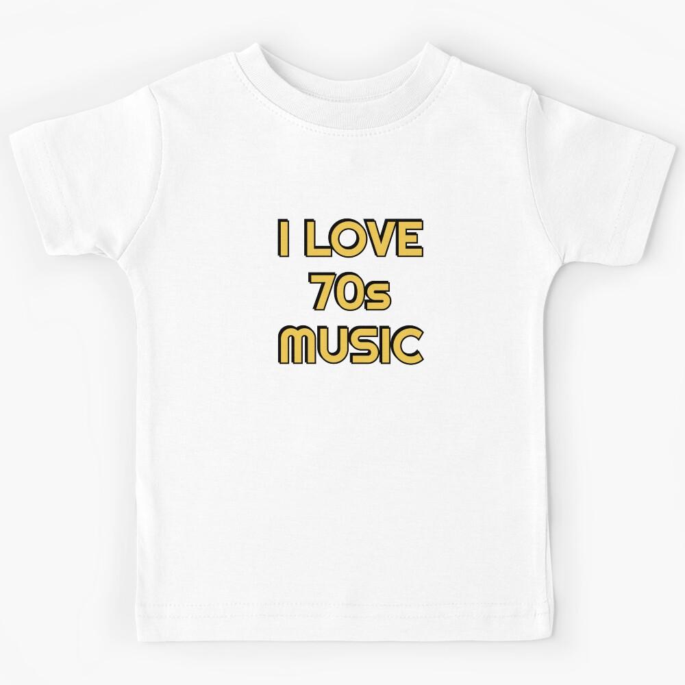 Love 70s music - seventies retro nostalgic Kids T-Shirt 100
