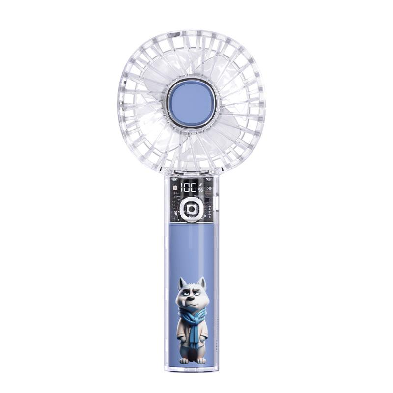Portable Mini USB Rechargeable Handheld Transparent Fan for Outdoor Use 75*40.5*172.5mm