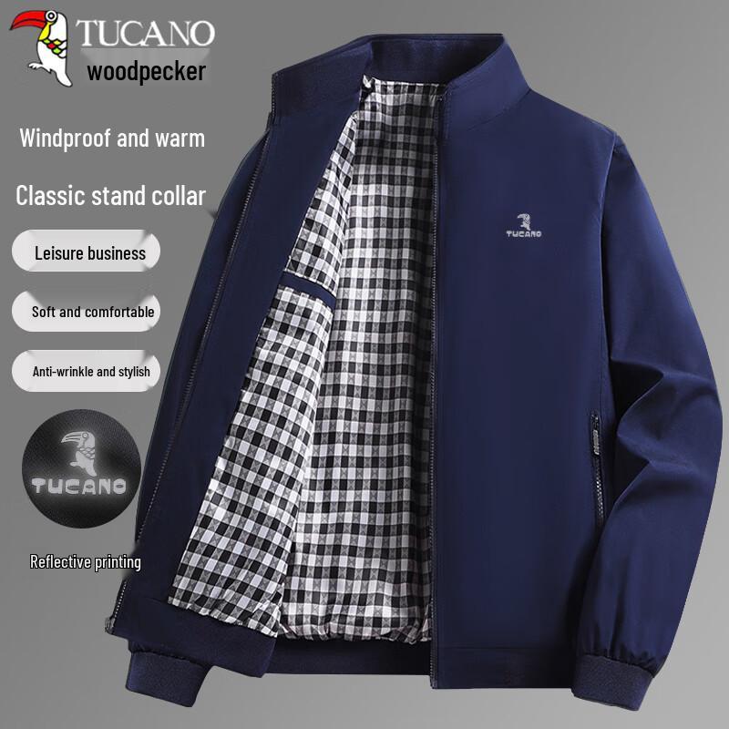 

TUCANO Men s Business Casual Stand Collar Jacket XL