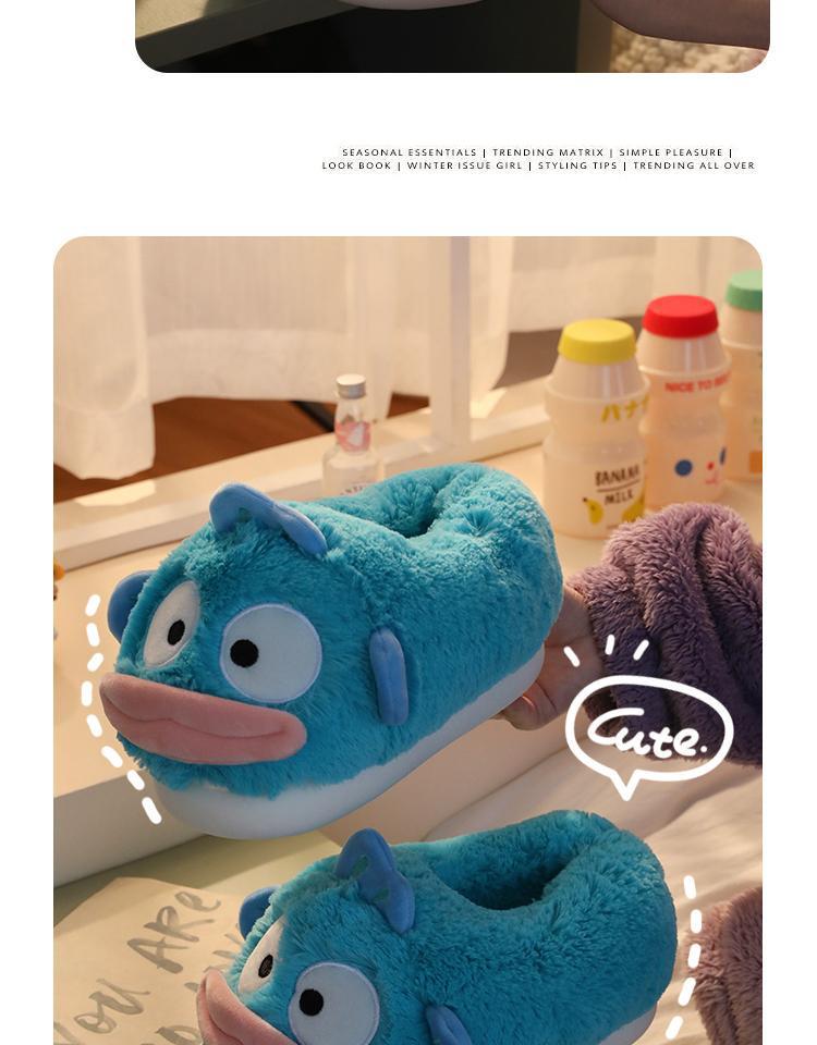 Cozy Furry Cotton Slippers: Non-Slip, Warm Velvet, for Couples - Perfect for Autumn/Winter