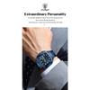 POEDAGAR Luxury Watch Waterproof Luminous Date Week Quartz Men's Watches Stainless Steel Fashion Square Men Watch