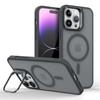 Metal Lens Stand Magnetic Magsafe Case For iPhone 17 16 15 14 13 12 Mini 11 Pro Max Plus Matte Shockproof Wireless Charge Cove
