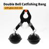 1pz Campanella Doppia per Pesca Siluro Bang Siluro Con Slot per Bastoncino Luminoso Fornisce un Allarme Sonoro Affidabile in Caso di Abboccata Per Pesca Speciale con Esche Artificiali