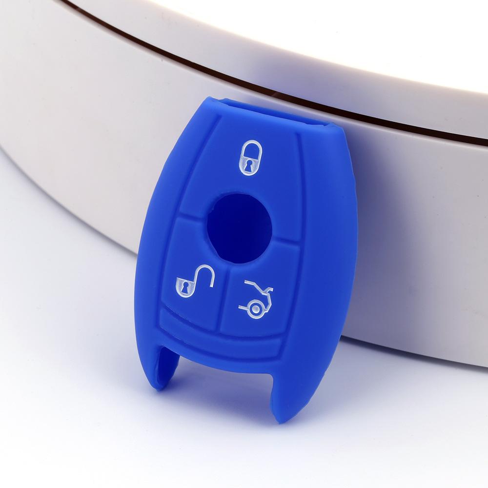 Suitable for Mercedes-Benz C200 Smart 3-button NEC Silicone Key Cover BENZ Soft Key Bag G50 Car Remote Control Protective Cover