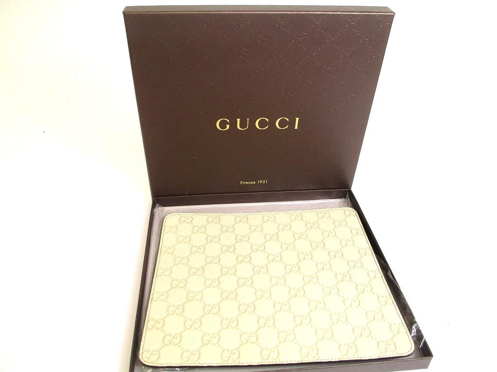 Authentisches GUCCI Guccissima Beige Leder Mauspad #a844 Aufgearbeitet
