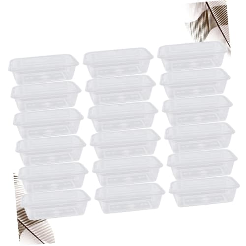 CALLARON 50-Piece Plastic Tray for Food, Microwaveable Lunch Boxes, Disposable Takeout Containers, Togo Container Boxes, Disposable Deli Containers