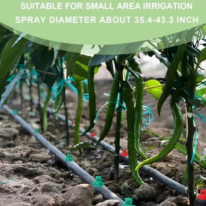 100pcs Micro Atomizing Garden Sprinkler Nozzle 90 180 360 Degree Refraction Micro Water Spray Misting Nozzle Garden Irrigation