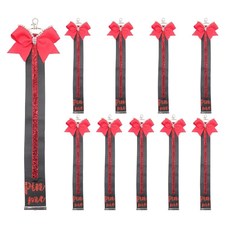 

Pin Me Cheer Glitter Keychain with Bowknot Rhinestones Sports Accessories for Women Cheerleader Bag Backpack Pendant