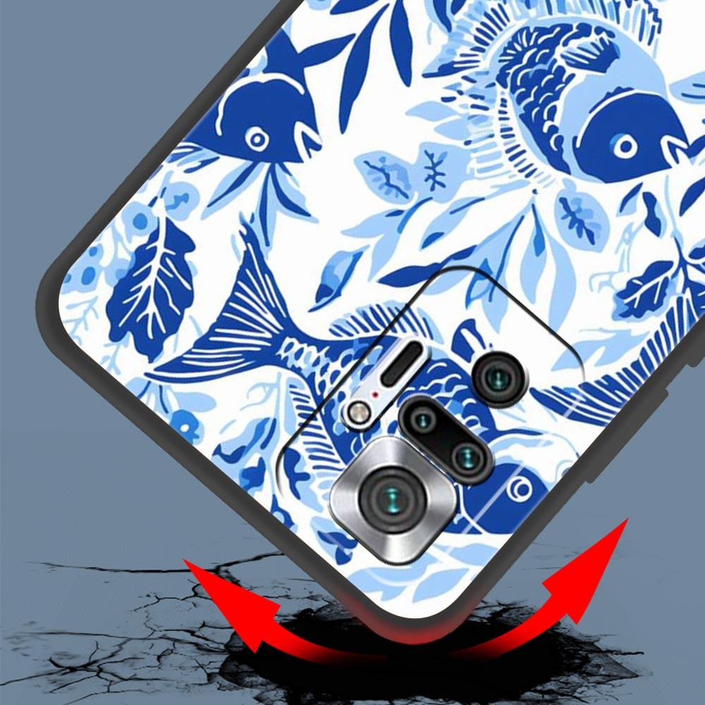Blue Ocean Fish Phone Case Cover for Redmi 14C 10C Note 15 14 13 12 10 11 K40 Pro Plus 5G Soft TPU Shockproof Shell Fundas Capas