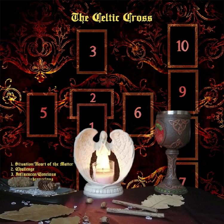 Reading Card Astrologys Tablecloth Altars Cloth Square Divinations Cards Table Cloth Witchcrafts Deck Cloth Enduring
