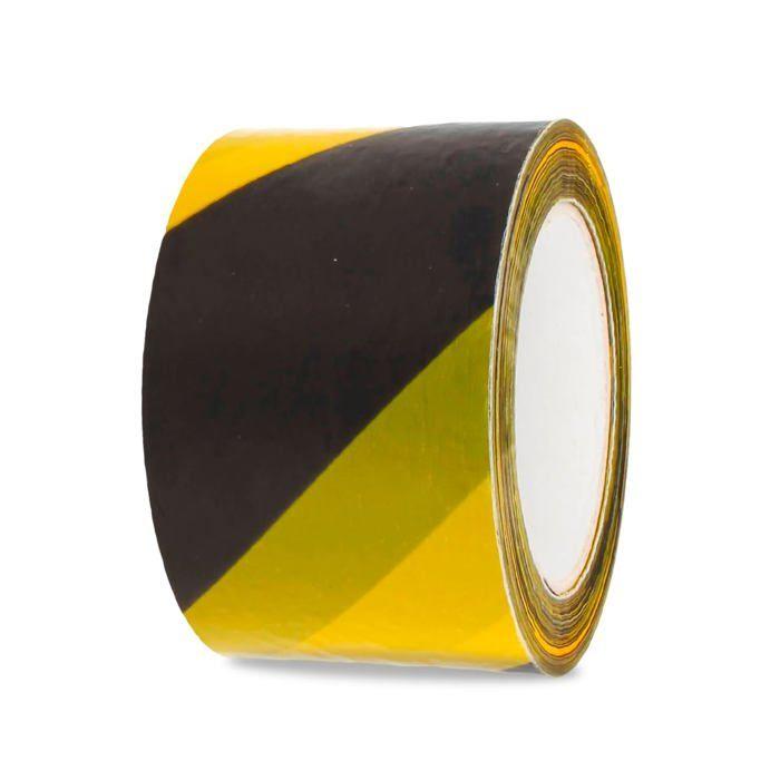 AMIG | Bande De Balisage 522 | 70 Mm X 200 M | Polyéthylène Faible Densité LDPE | Jaune/Noir