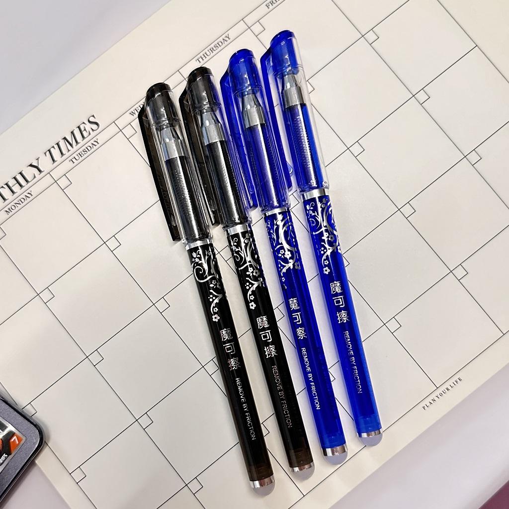 8Pcs Erasable Pens 0.5mm, Fine Ballpoint Blue&Black Ink Pens, Smooth Writing Gel Pen for Drawing Writing