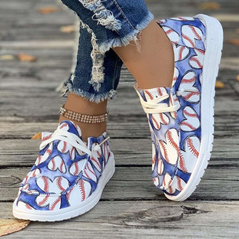 Fashion European and American Casual Women's Shoes 2024 Autumn New Round Toe Lace Up Canvas Comfortable Flat Sports Women's Single Shoes