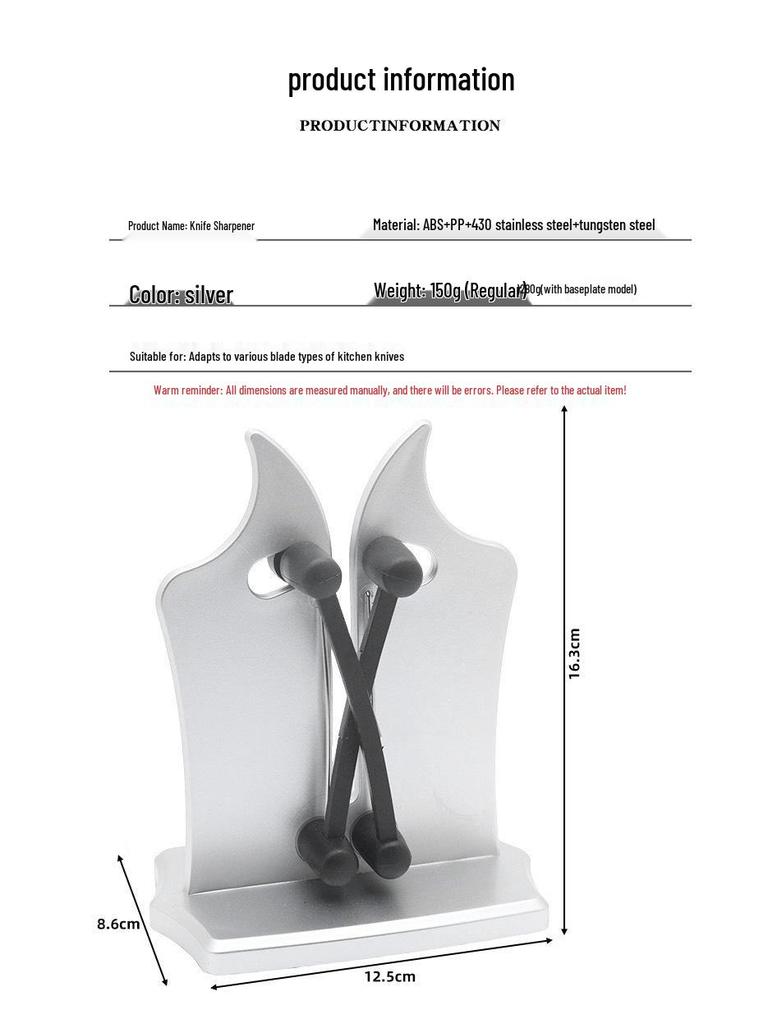 Multifunctional Kitchen Knife and Scissors Sharpener with Whetstone for Household Use