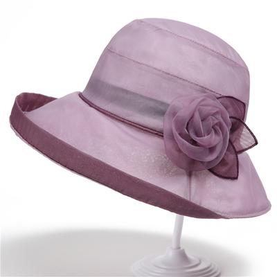 Ladies Foreign Style Top Hat Summer Elderly Sun Protection Mother Sun Hat Cool Hat Thin Basin Hat