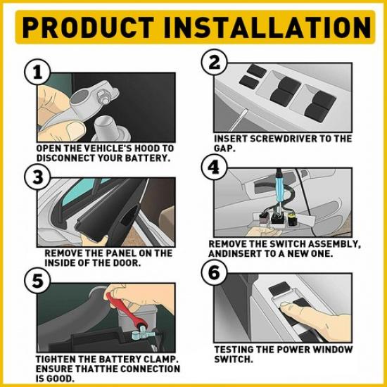Window Switch 1999-2002 For Ford 1999 F-150 F-250 Front Driver Side 2 Button EKK