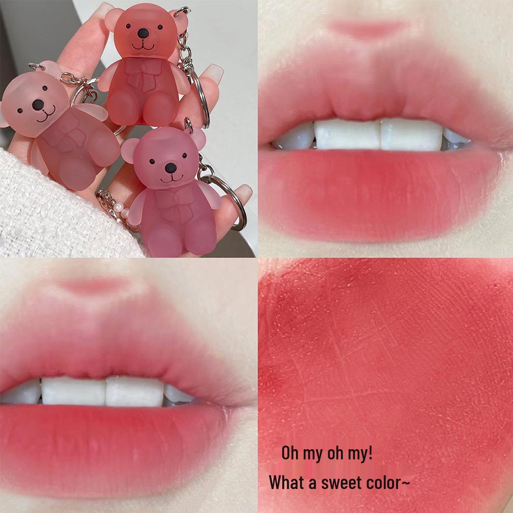 Art Value Mengle Little Bear Velvet Lip Mud: Soft Mist, Whitening, Silky, Low Saturation Color Lipstick 1.5g
