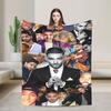 Maluma Colombian Singer Photo Collage Blankets Camping Flannel Throw Blanket For Bedroom Soft Warm Custom Quality Bedspread Gift