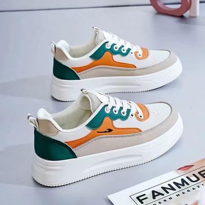 New Spring and Autumn Board Shoes Women's Thick-soled Versatile Korean Version Ins Trendy Non-slip and Lightweight Student Little White Shoes Women