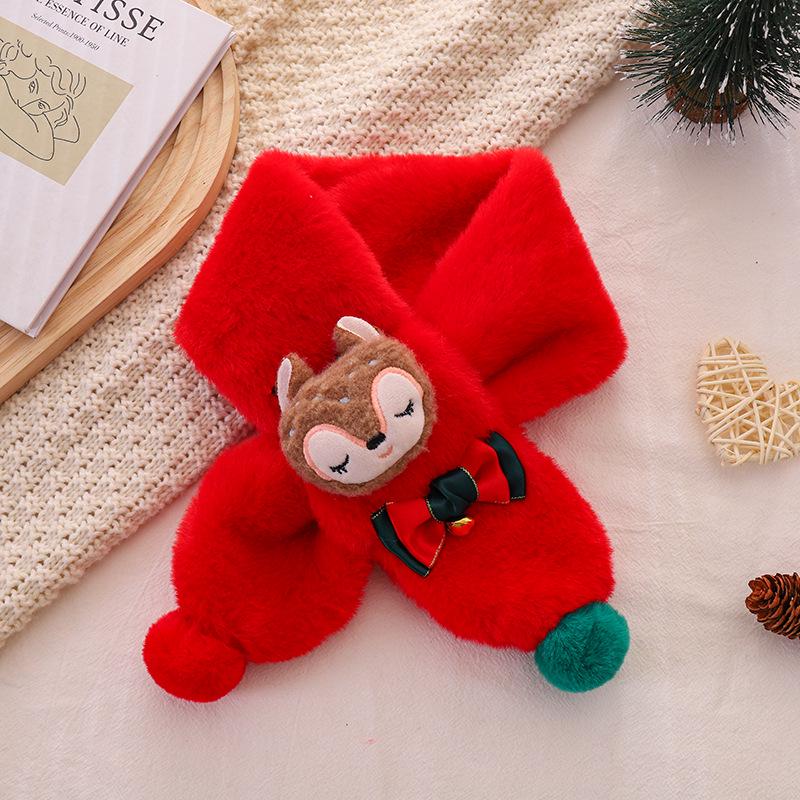 Weihnachts-Schlauchschal: Plüsch-Winter-Nackenwärmer für Säuglinge, Kleinkinder, Jungen & Mädchen