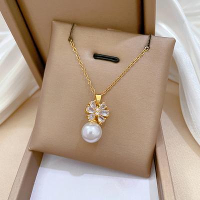 Imitation Pearl Pendant Necklace for Women 2025 New Fashion Jewelry