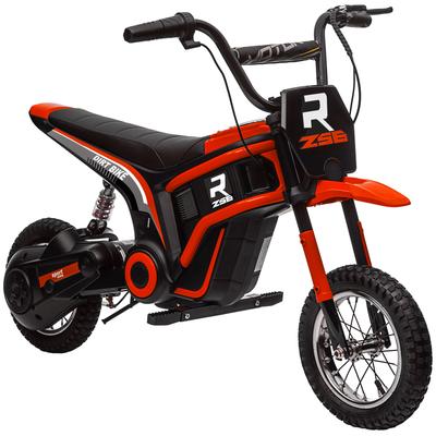 Elektrická motorka pre deti, Detská motorka 24V s klaksónom, svetlom, s otočnou rukoväťou plynu, 8-16 km/h, 8-12 rokov, Červená