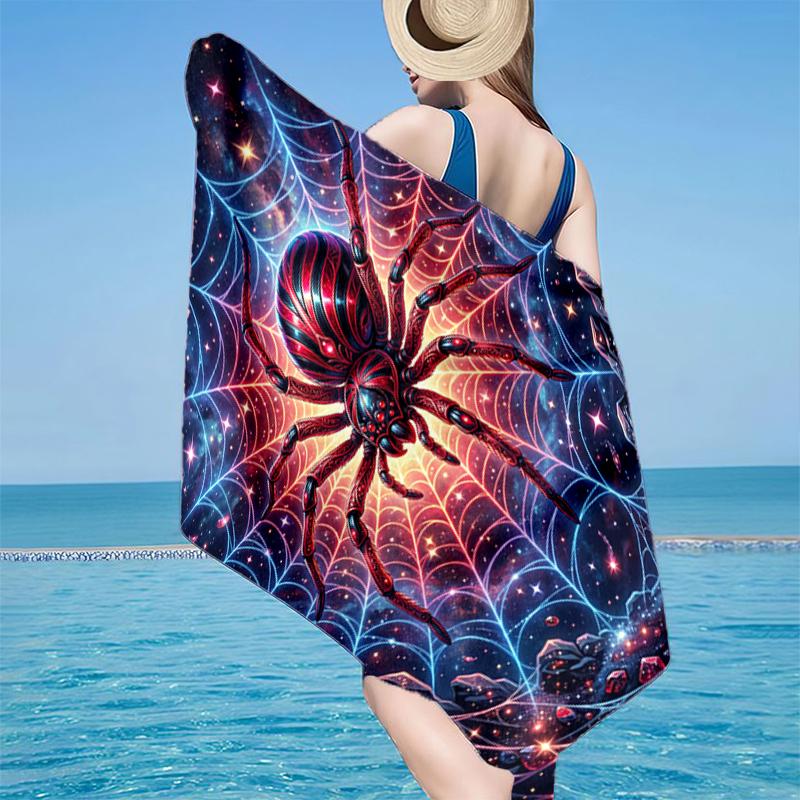 Magical Cosmic Spider Web Beach Towel, Super Soft Microfiber, Gift for Her/Him, Birthday, for Pool, Beach, Travel, Home Decor Fan gifts