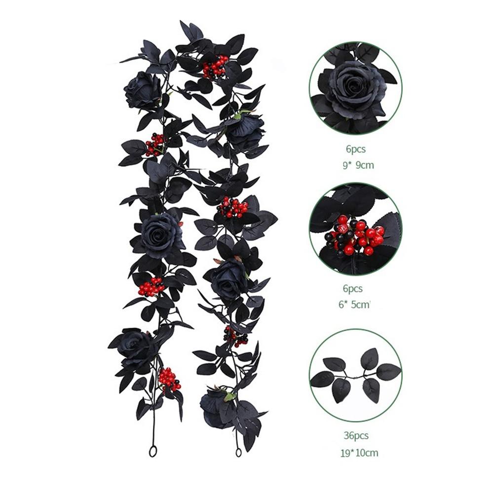 Realistic And Natural Look Artificial Flowers Fake Roses Halloween Garland