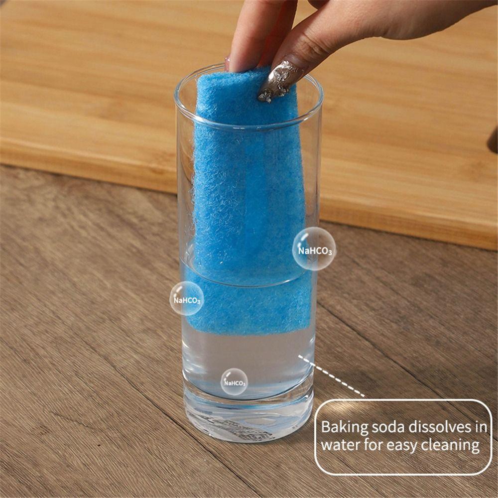 10pcs No Cleaner Needed Disposable Scrubbing Pads Built-in Baking Soda Single-Use Baking Soda Scouring Pad