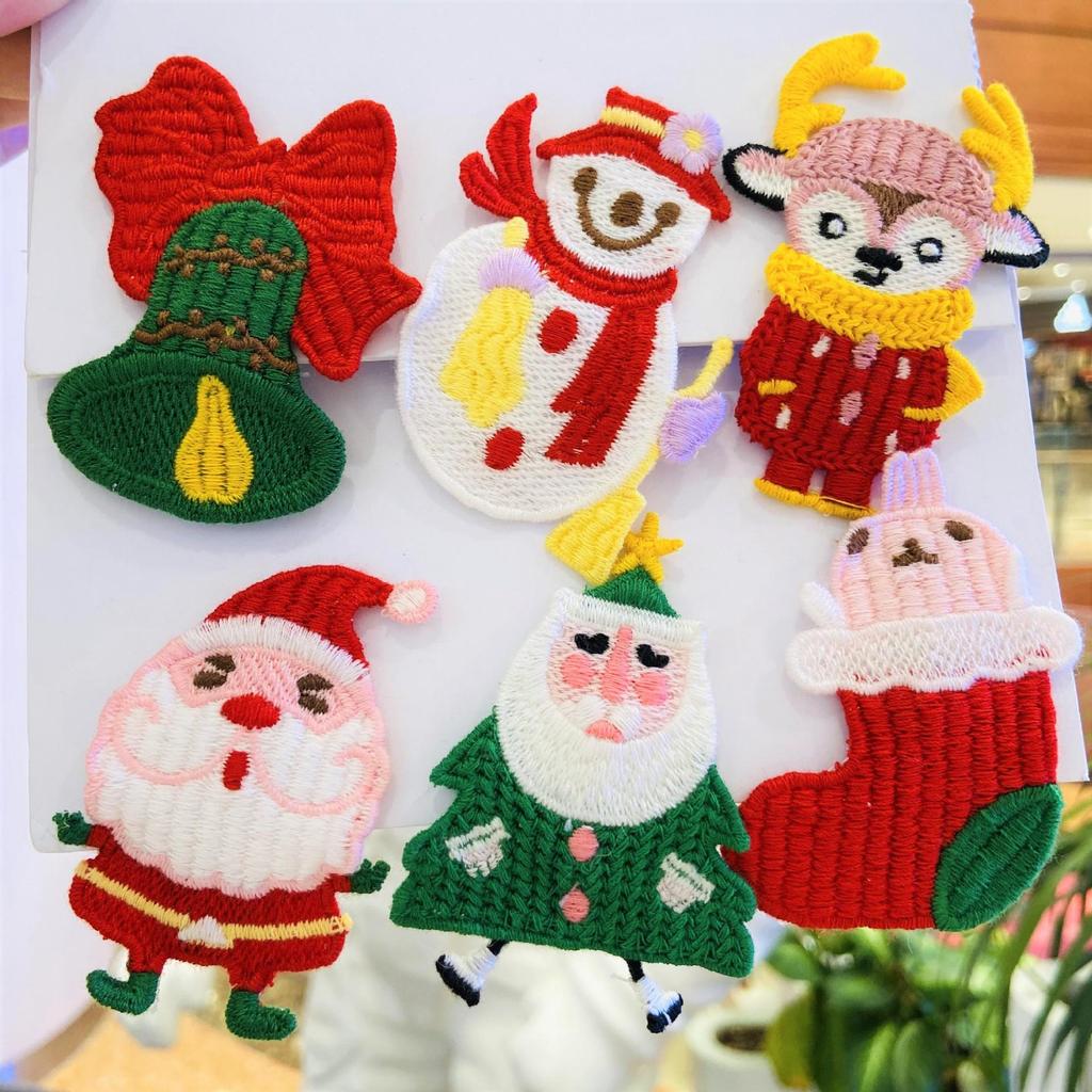 New Santa Claus & Reindeer Knitted Hair Clips – Cute Children's Side Hairpins